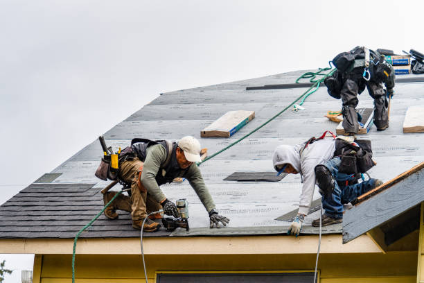 Professional Roof Installation technician working in West Falmouth, MA